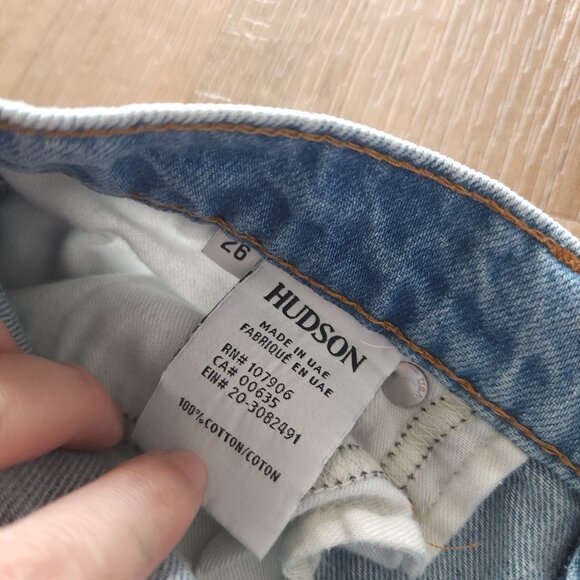 Hudson Jeans Riley Crop Relaxed Straight, Distressed with Butterfly Embroidery - Picture 3 of 8